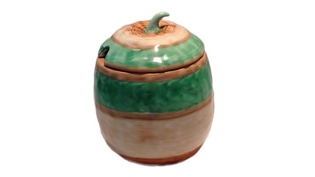 green preserve jar