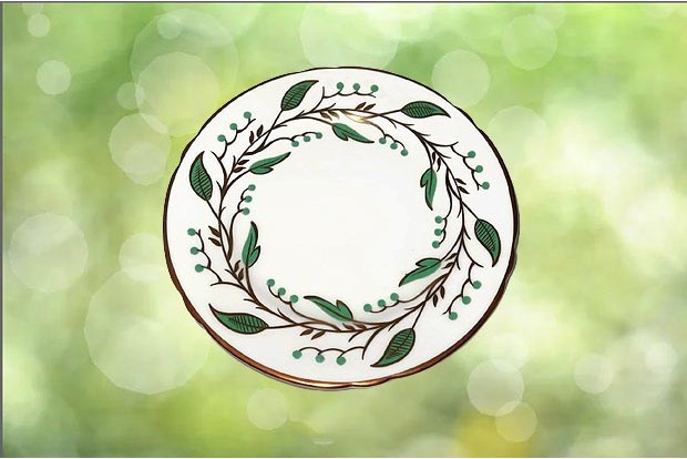 laurel green plate